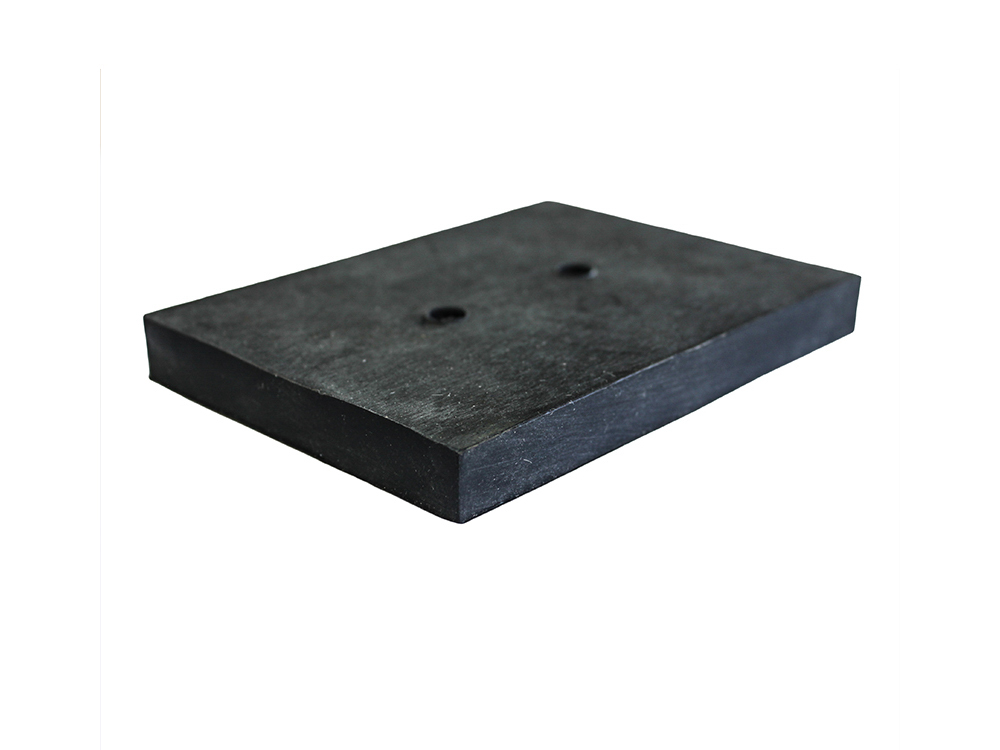 Rubber Encased Neodymium Block Magnet 100mm x 75mm x 11.5mm - 2 x 5.5mm Holes 