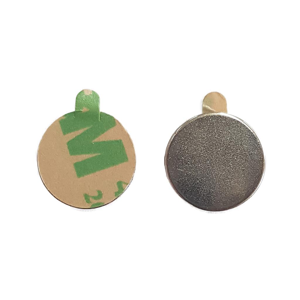 Neodymium Disc Magnet with Self-Adhesive Ø15mm x 1mm North/South Matching pair