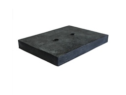 [10201] Rubber Encased Neodymium Block Magnet 100mm x 75mm x 11.5mm - 2 x 5.5mm Holes 