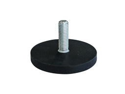 [10247] Rubber Encased Neodymium Disc Magnet Ø66mm x 8.2mm - M10x30mm External thread